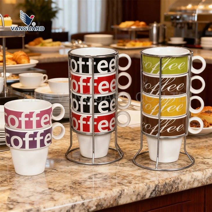Small Porcelain Stackable Coffee Mug